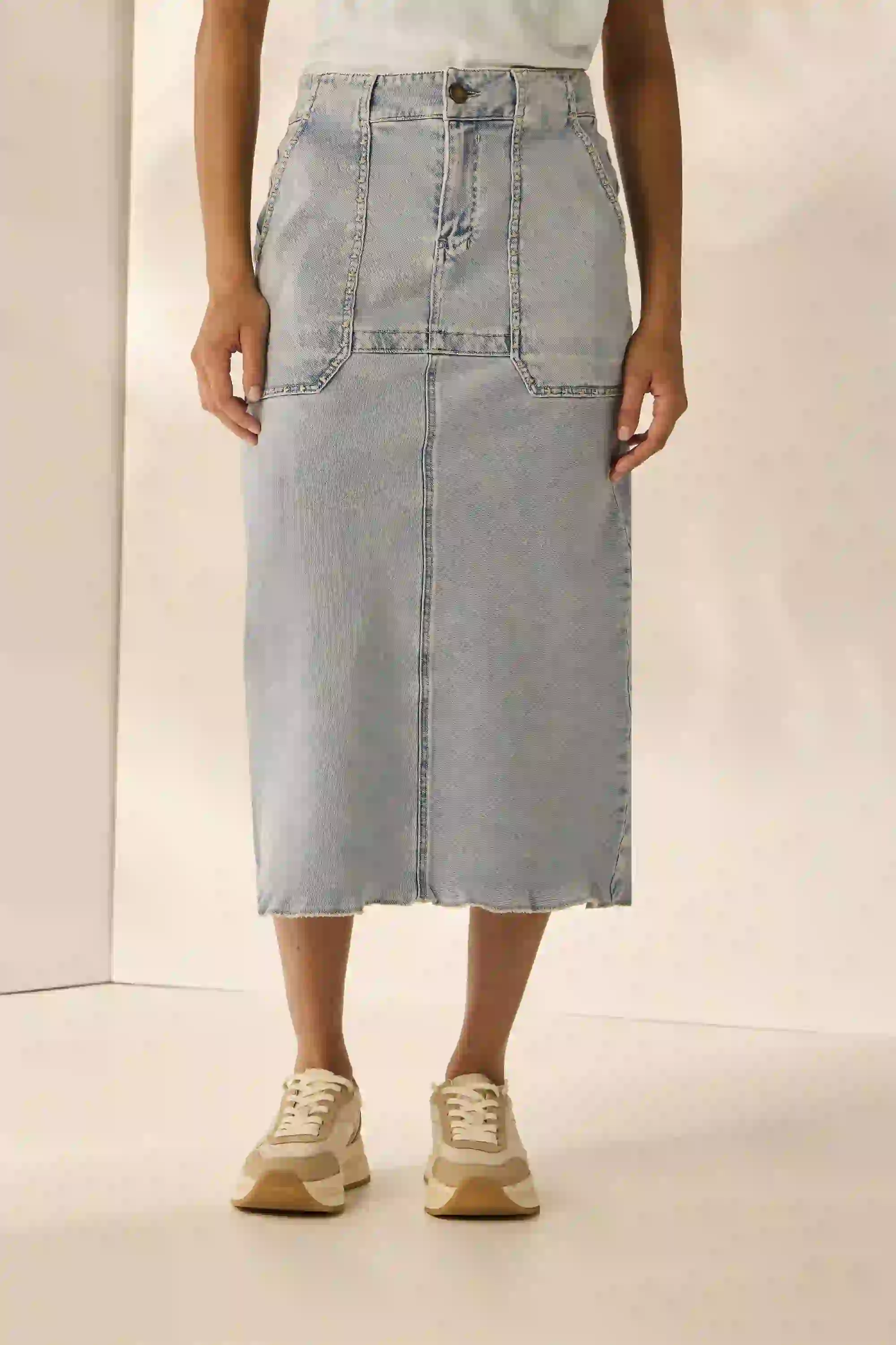 Lania Abby skirt-3828-Bleached-F