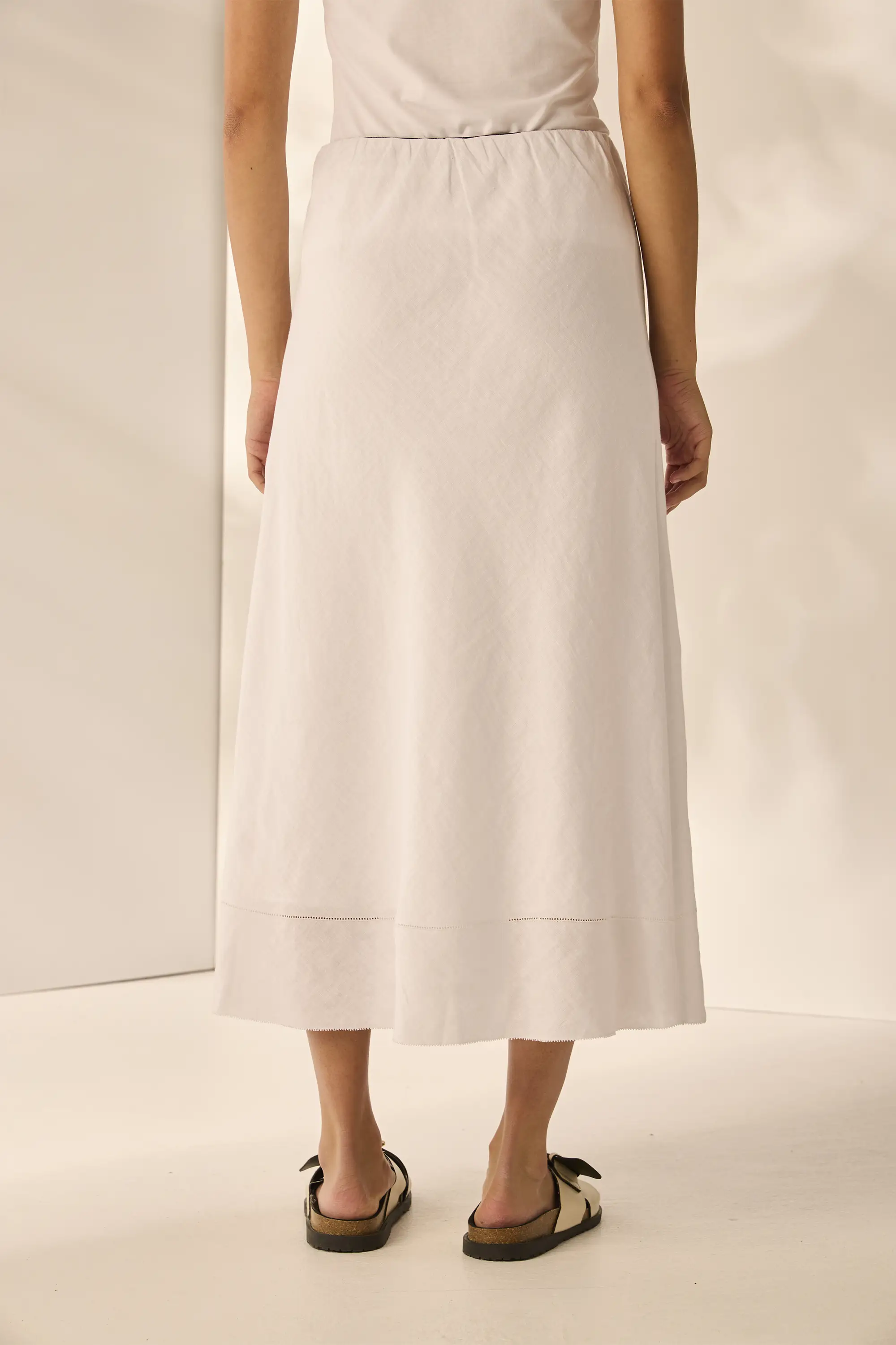 Lania Hayden Skirt-3884-White-BK