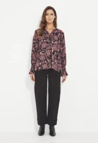 Verge-Gianna Shirt 1147JX Print Bardot Jean 9735XBT Black-FR