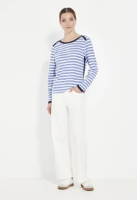 Verge-Glow Top 1138SF Blue Stripe Cruise Jean 9594XBT White-FR