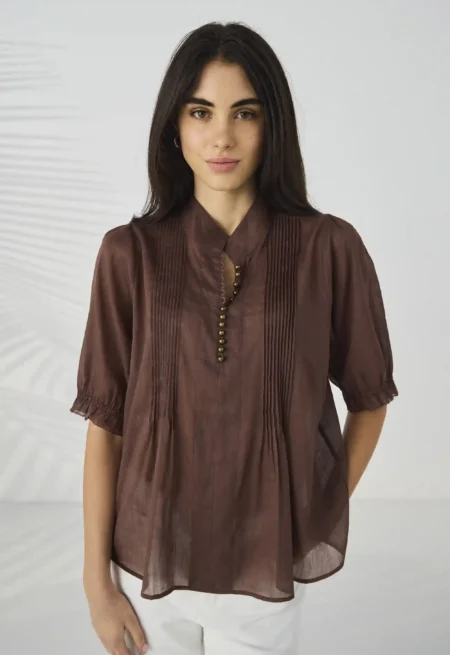 Lania-Pier Shirt_Chocolate