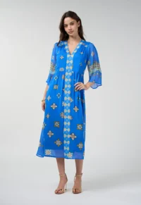 Loobies-Story-LS3308 Dambulla Midi Dress Azure Multi-F2