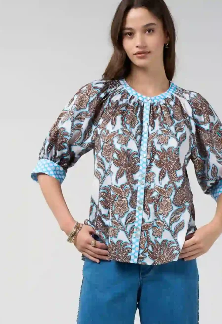 Loobies-Story-LS3369 Ella Top Silk White Multi